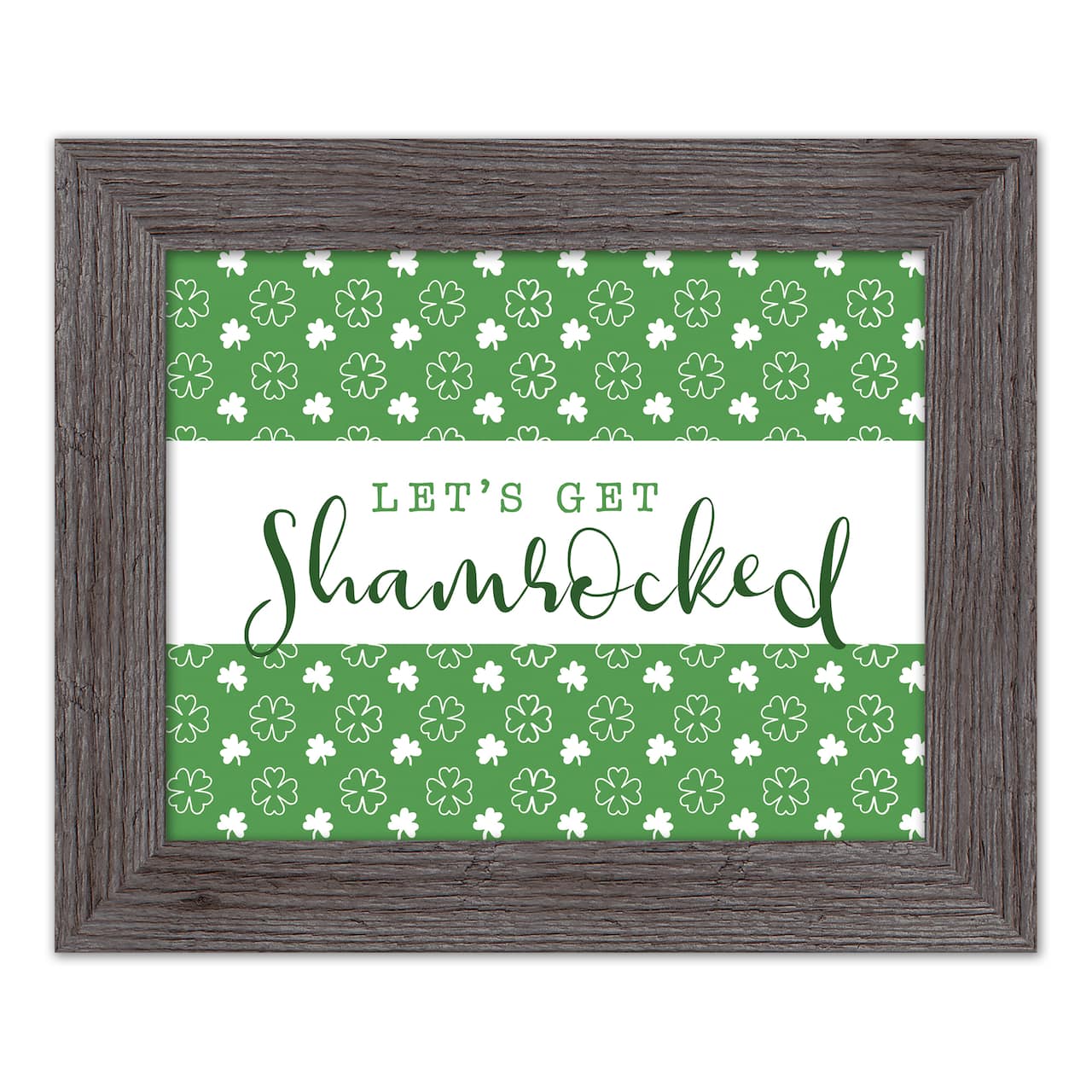 Lets Get Shamrocked Framed Print 2 11" x 14" Western Gray Framed Print